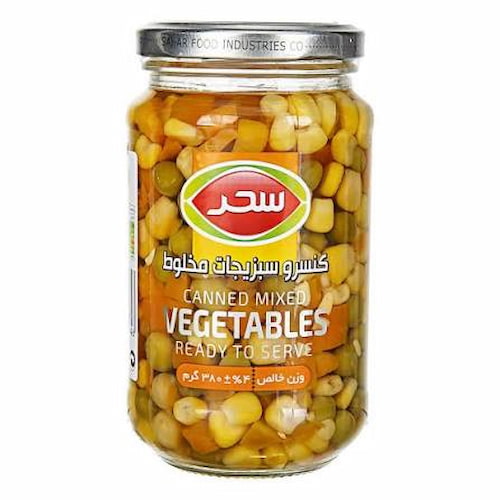 قیمت فروش کنسرو مخلوط سبزیجات سحر